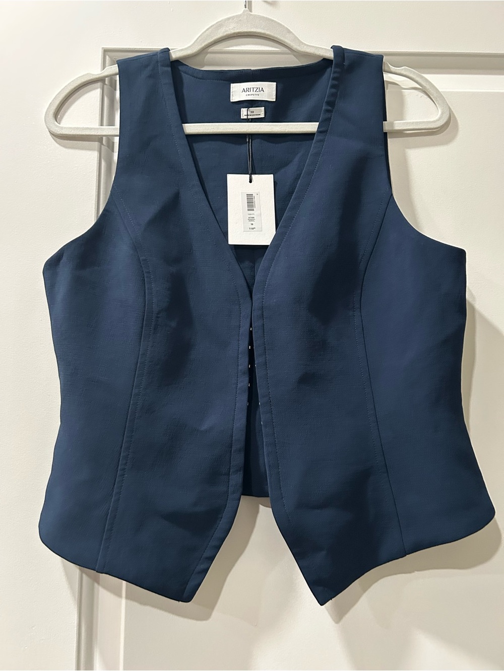 Aritzia Deep Navy Tailored Sleeveless Vest
